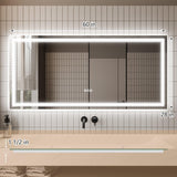 GlareGuard Anti-Fog Bathroom Dimmable Led Mirror Backlit Illuminated Mirror Touch Switch-镜子-Parc Decor