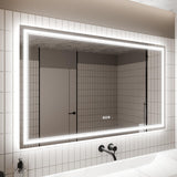 GlareGuard Anti-Fog Bathroom Dimmable Led Mirror Backlit Illuminated Mirror Touch Switch-镜子-Parc Decor