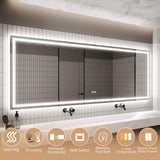 GlareGuard Anti-Fog Bathroom Dimmable Led Mirror Backlit Illuminated Mirror Touch Switch-镜子-Parc Decor