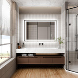 GlareGuard Anti-Fog Bathroom Dimmable Led Mirror Backlit Illuminated Mirror Touch Switch-镜子-Parc Decor