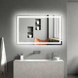 GlareGuard Anti-Fog Bathroom Led Mirror Backlit Illuminated Mirror Touch Switch Dimmable
