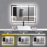 GlareGuard Anti-Fog Bathroom Led Mirror Backlit Illuminated Mirror Touch Switch Dimmable-镜子-Parc Decor