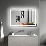 GlareGuard Anti-Fog Bathroom Led Mirror Backlit Illuminated Mirror Touch Switch Dimmable-镜子-Parc Decor