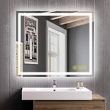 GlareGuard Anti-Fog Bathroom Led Mirror Backlit Illuminated Mirror Touch Switch Dimmable-镜子-Parc Decor