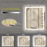 GlareGuard Anti-Fog Bathroom Led Mirror Backlit Illuminated Mirror Touch Switch Dimmable-镜子-Parc Decor