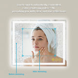 GlareGuard Anti-Fog Bathroom Led Mirror Backlit Illuminated Mirror Touch Switch Dimmable-镜子-Parc Decor