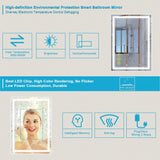 GlareGuard Anti-Fog Bathroom Led Mirror Backlit Illuminated Mirror Touch Switch Dimmable-镜子-Parc Decor