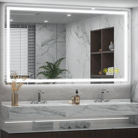 GlareGuard Rectangular Anti-Fog Dimmable Backlit LED Bathroom Vanity Mirror