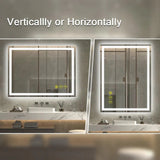 GlareGuard Rectangular Anti-Fog Dimmable Backlit LED Bathroom Vanity Mirror