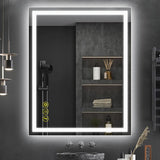 GlareGuard Rectangular Anti-Fog Dimmable Backlit LED Bathroom Vanity Mirror-镜子-Parc Decor