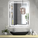 GlareGuard Rectangular Anti-Fog Dimmable Backlit LED Bathroom Vanity Mirror-镜子-Parc Decor