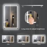 GlareGuard Rectangular Anti-Fog Dimmable Backlit LED Bathroom Vanity Mirror-镜子-Parc Decor
