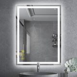 GlareGuard Rectangular Anti-Fog Dimmable Backlit LED Bathroom Vanity Mirror-镜子-Parc Decor