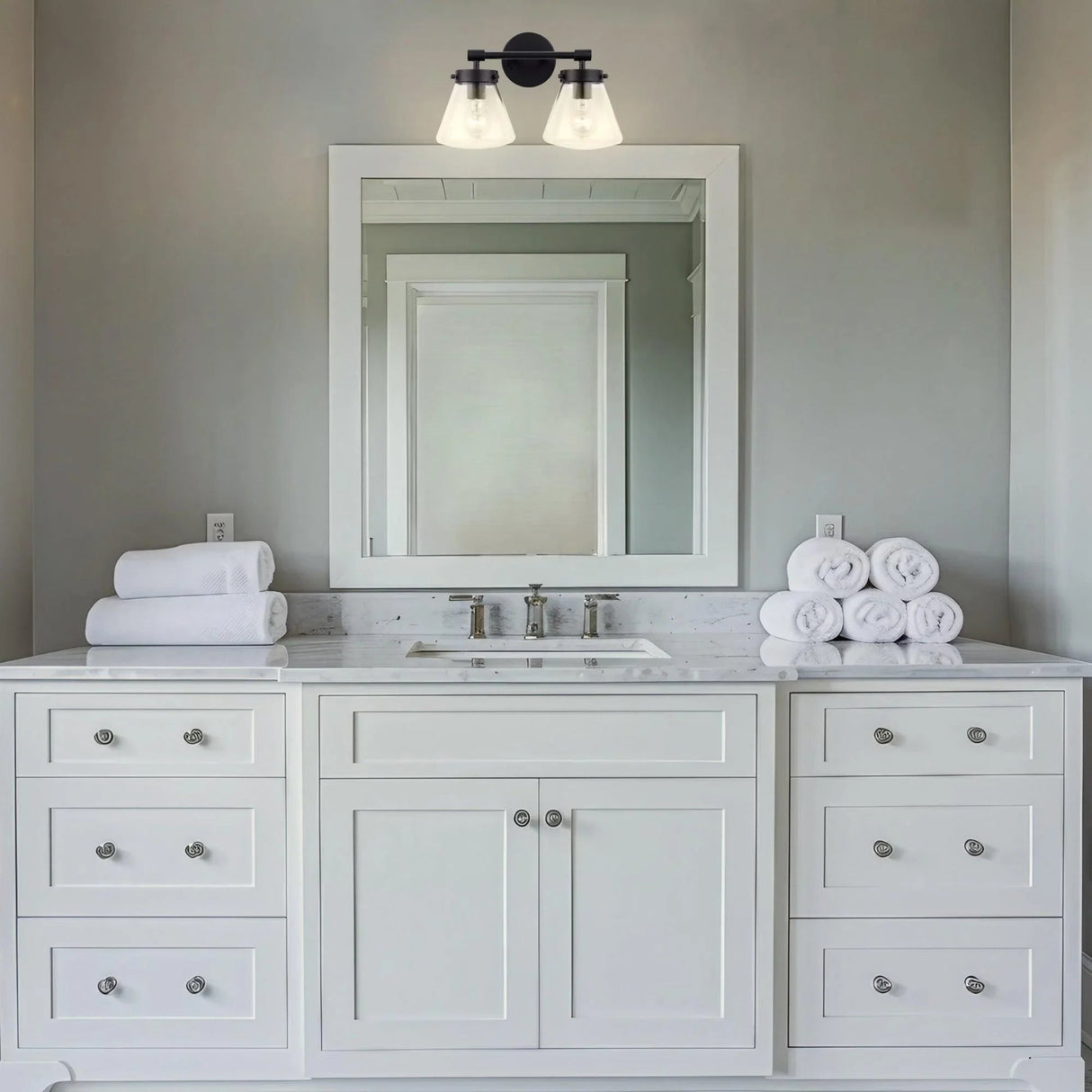 Gleam Modern Farmhouse 2-Light Vanity Light