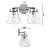 Gleam Modern Farmhouse 2-Light Vanity Light