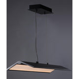 Glider 36"L 1-Light LED Island Light Light Fixture Black and Polished Chrome Finish by ET2