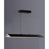 Glider 36"L 1-Light LED Island Light Light Fixture Black and Polished Chrome Finish by ET2