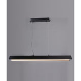 Glider 36"L 1-Light LED Island Light Light Fixture Black and Polished Chrome Finish by ET2