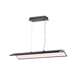 Glider 36"L 1-Light LED Island Light Light Fixture Black and Polished Chrome Finish by ET2