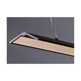 Glider 46"L 1-Light LED Island Light Light Fixture Black and Polished Chrome Finish by ET2