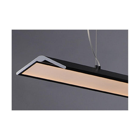Glider 46"L 1-Light LED Island Light Light Fixture Black and Polished Chrome Finish by ET2