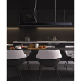 Glider 46"L 1-Light LED Island Light Light Fixture Black and Polished Chrome Finish by ET2