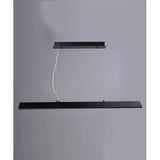 Glider 46"L 1-Light LED Island Light Light Fixture Black and Polished Chrome Finish by ET2