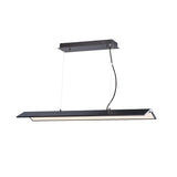 Glider 46"L 1-Light LED Island Light Light Fixture Black and Polished Chrome Finish by ET2