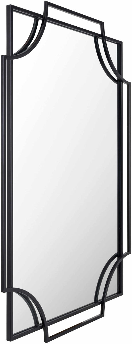 Golasecca Black Frame Mirror-Mirrors-Parc Decor
