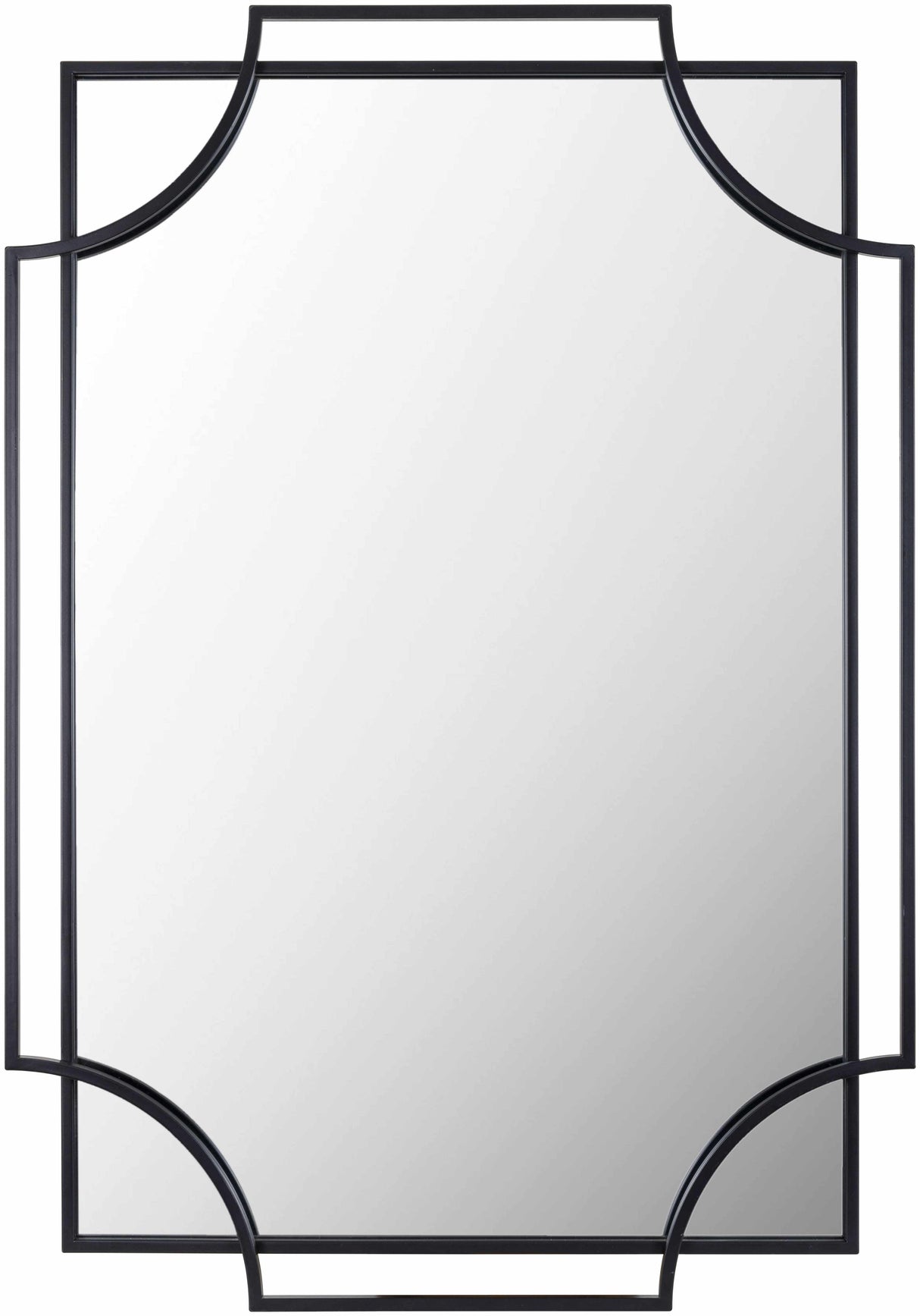 Golasecca Black Frame Mirror-Mirrors-Parc Decor
