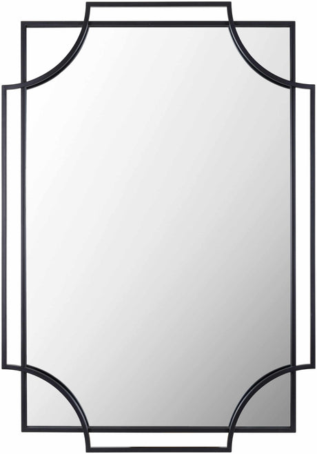 Golasecca Black Frame Mirror-Mirrors-Parc Decor