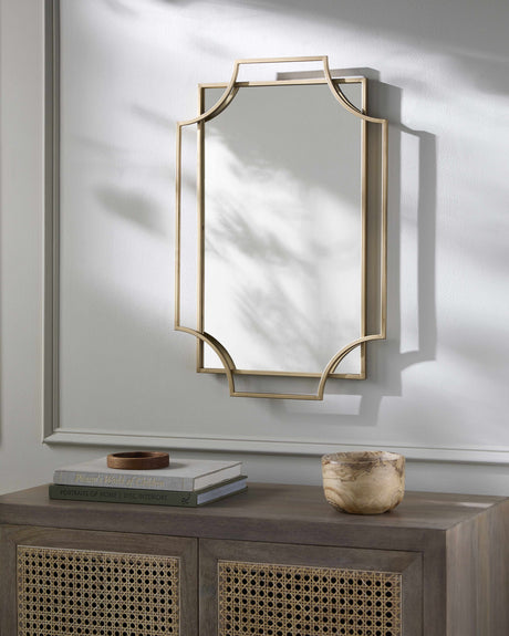 Golasecca Brass Frame Gold Mirror-Mirrors-Parc Decor