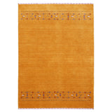 Gold And Blue Modern Design Hand Loomed Wool Area Rug