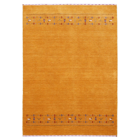 Gold And Blue Modern Design Hand Loomed Wool Area Rug