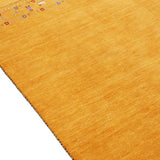 Gold And Blue Modern Design Hand Loomed Wool Area Rug