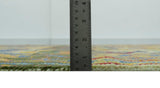 Gold, Blue And Green Transitional Hand Knotted Custom Made wool area rug