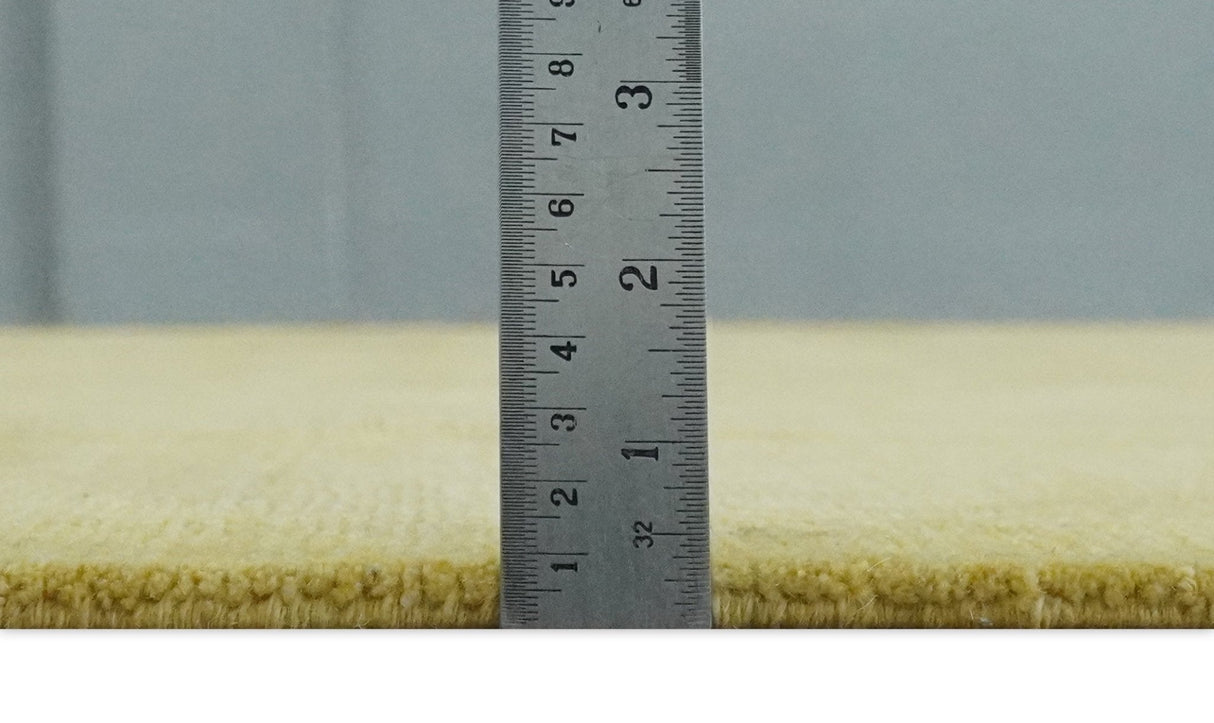 Gold Hand knotted contemporary 6x9 wool And Art Silk Area Rug-Area Rug-Parc Decor