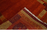 Gold, Rust and Beige Wool Hand Woven Southwestern Lori Gabbeh Rug| KNT50