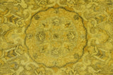 Gold Traditional Floral Design Hand Tufted Overdyed Wool Area Rug