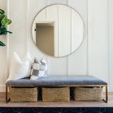 Golden Modern Round Framed Wall Mirror
