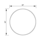 Golden Modern Round Framed Wall Mirror