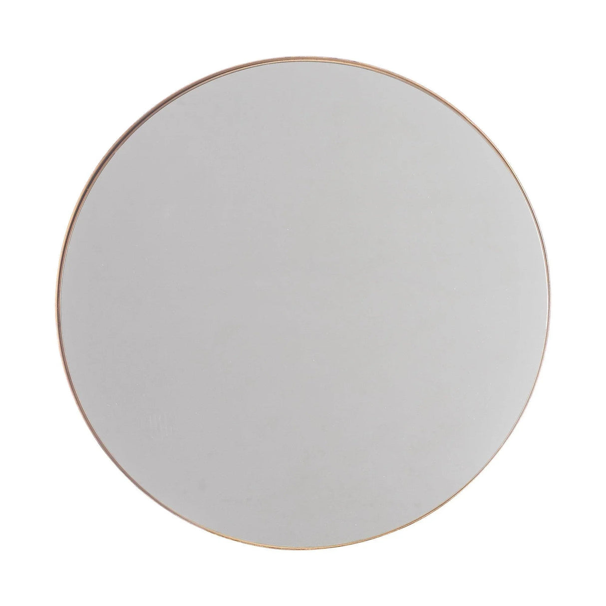 Golden Modern Round Framed Wall Mirror
