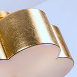 Golden Modern Semi Flush 3-Light Ceiling Lighting