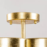Golden Modern Semi Flush 3-Light Ceiling Lighting