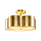 Golden Modern Semi Flush 3-Light Ceiling Lighting