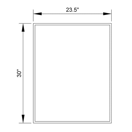 Golden Modern Square Framed Wall Mirror
