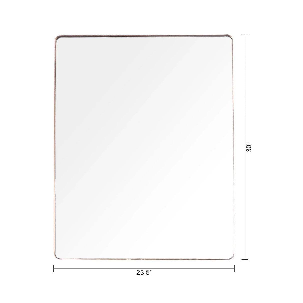 Golden Modern Square Framed Wall Mirror