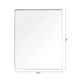 Golden Modern Square Framed Wall Mirror