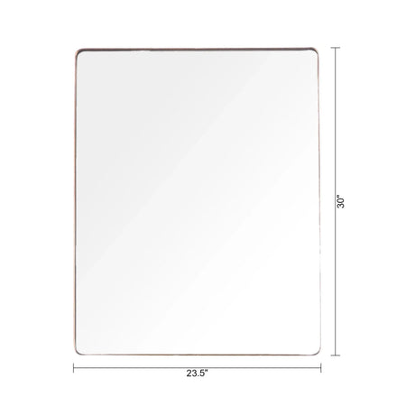 Golden Modern Square Framed Wall Mirror