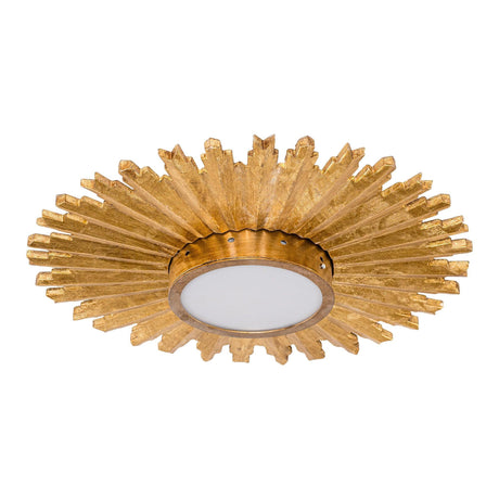 Golden Sunburst Flush Mount LED Lighting-Parc Decor